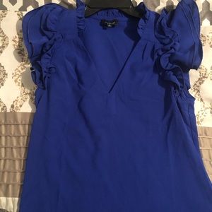 Blue ruffle shirt